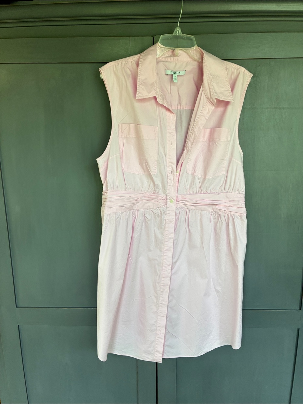 10 Crosby Derek Lam Pale Pink Sleeveless Shirt Dress
